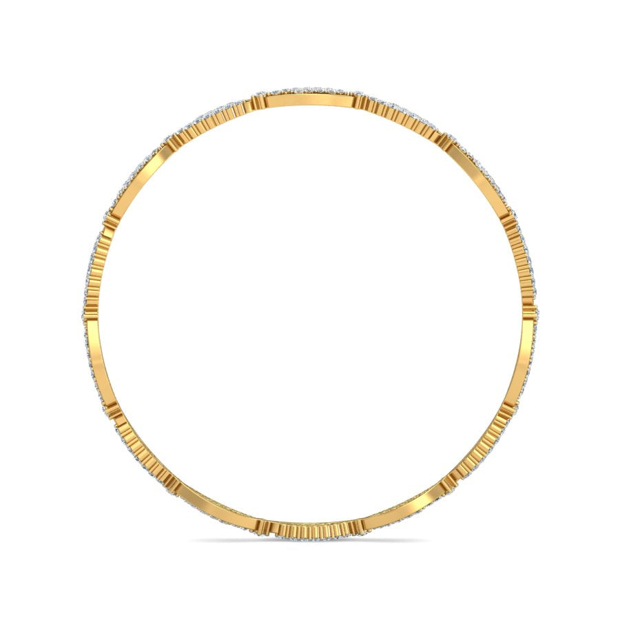 1.75ct Leaf Whisper Natural Diamond Bangle SolitaireKart